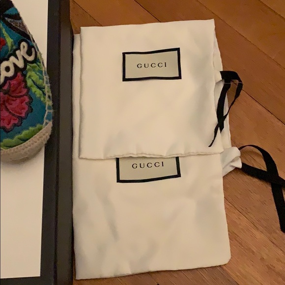 GUCCI blind for love Embroidered summer shoe Espadrilles Flats - Picture 2 of 3